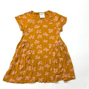 Plain Jane Bamboo Kids Mustard Orange Floral Dress Tunic